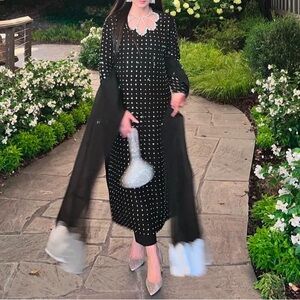 Leon swan Pakistani dress